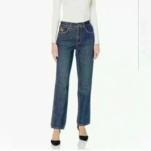 Gloria Vanderbilt Women's Plus Size Nico High Rise Straight Leg Jean